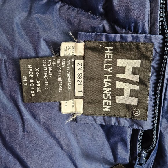 Helly Hansen Full Zip Reversible Puffer Down Jacket Men's Size XXL 2XL Blue HH - Picture 7 of 11